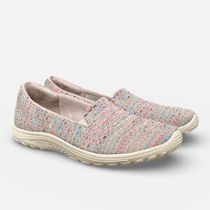 Skechers Relaxed Fit Reggae Fest Wicker Slip-On in Taupe/Multicolor Wmn’s Size 7